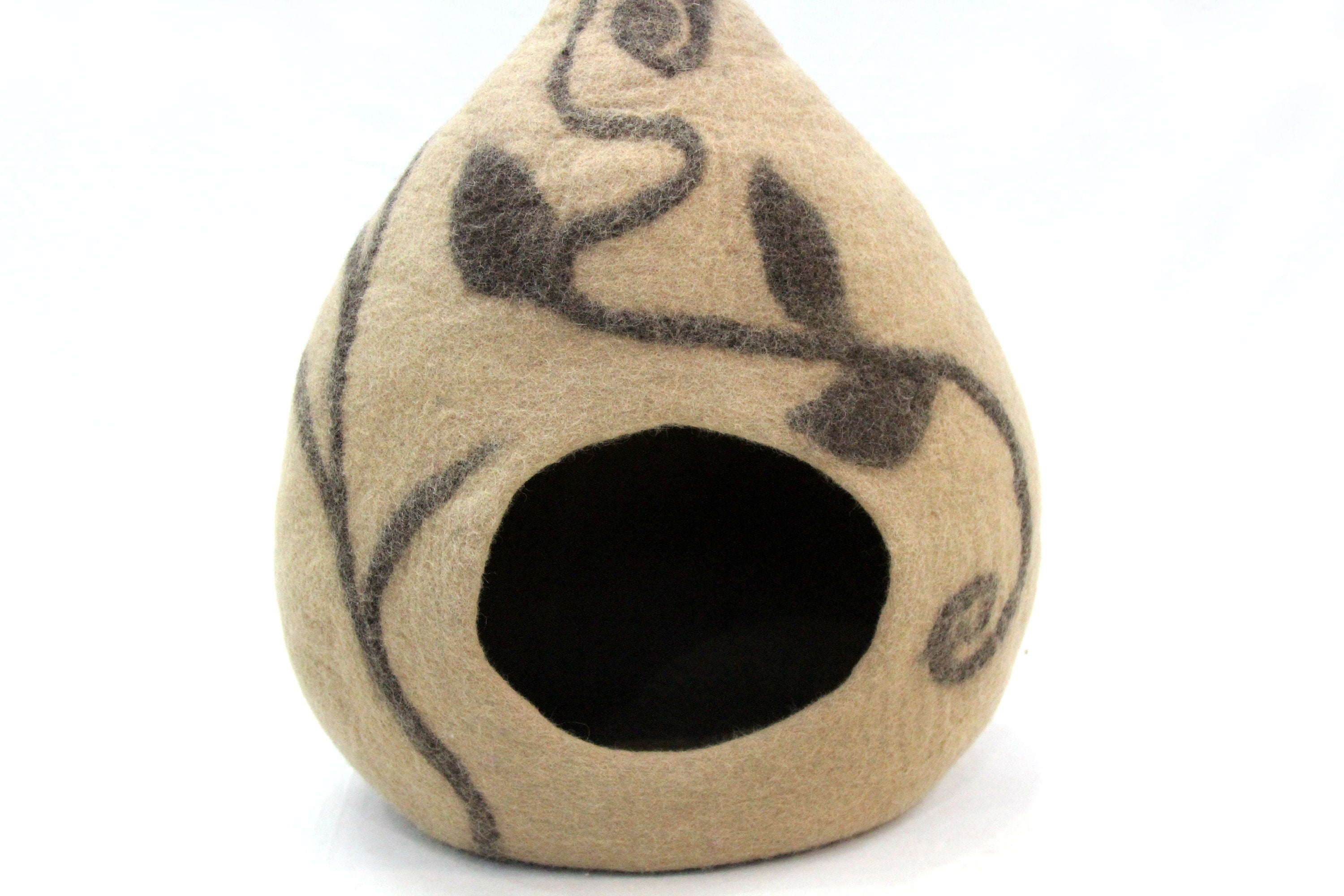 Pet House - Felt Cat Cave - Cave Bed - Wool Cat House - Handmade  Cocoon - Felted  Pet  Gifts