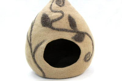 Pet House - Felt Cat Cave - Cave Bed - Wool Cat House - Handmade  Cocoon - Felted  Pet  Gifts