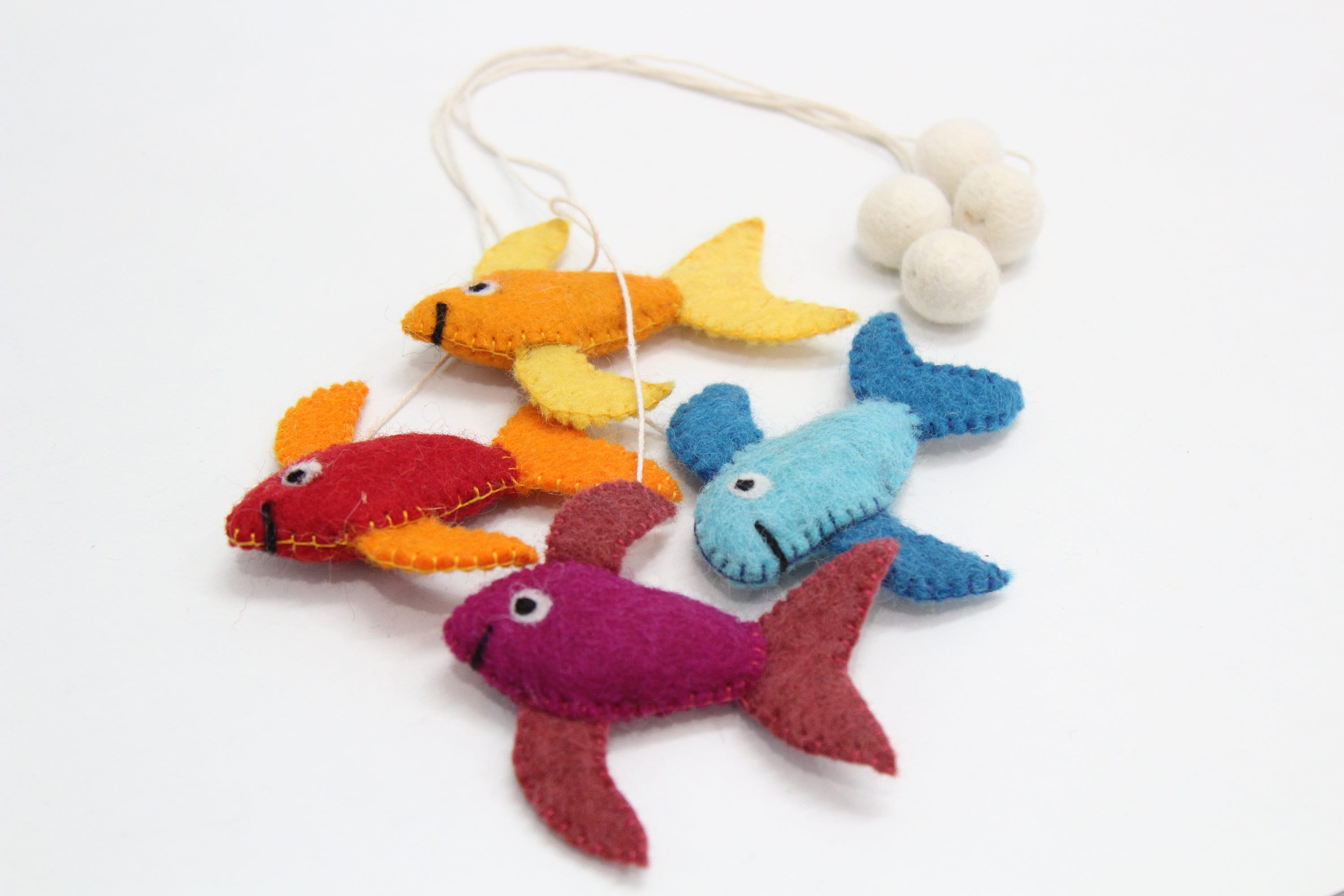 Felt Fish Cat Teaser Toy - Handmade Wool, Non-Toxic