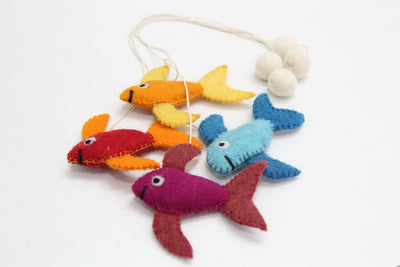 Felt Fish Cat Teaser Toy - Handmade Wool, Non-Toxic