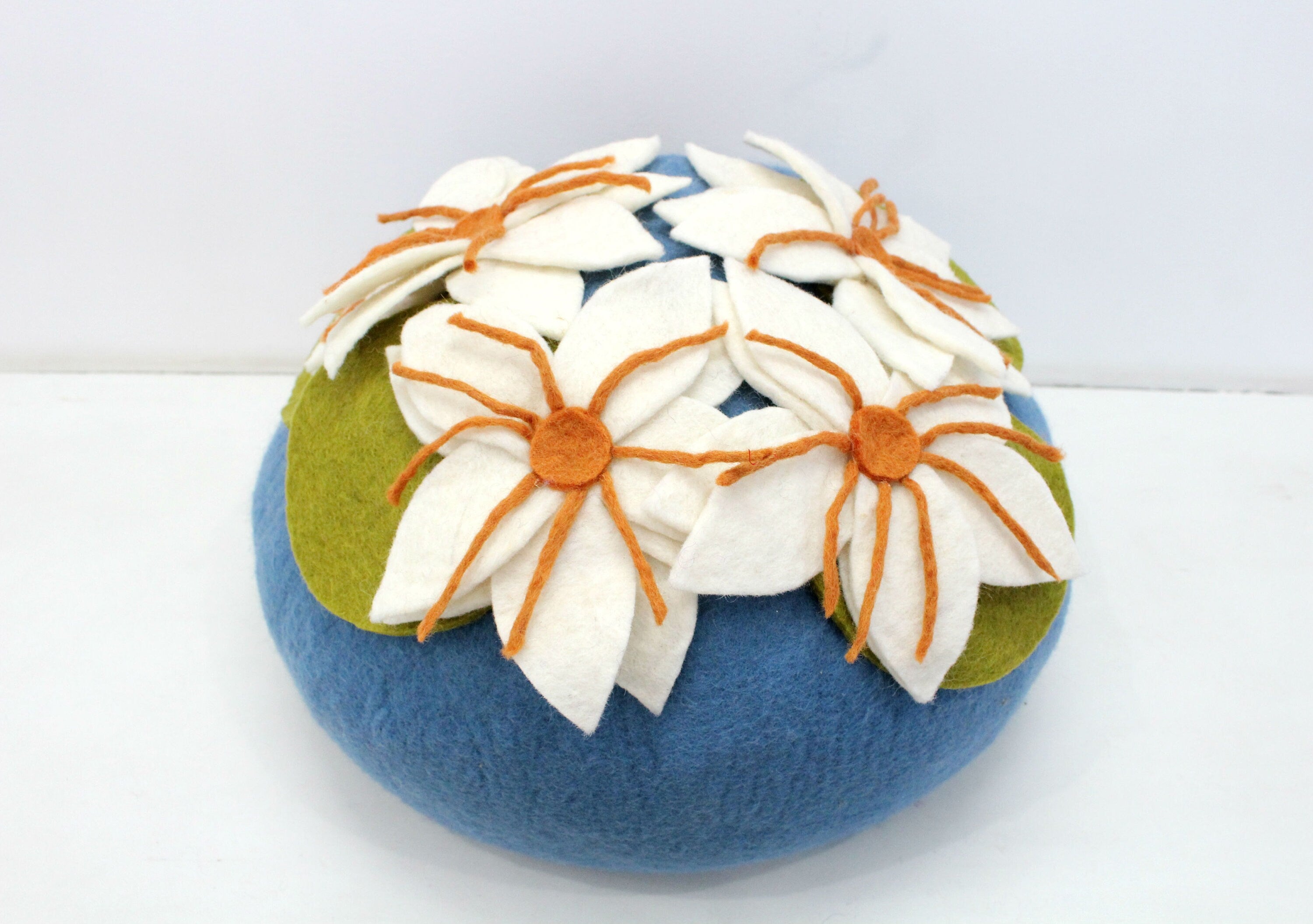 Felted Wool Cat Cave Bed – Lily Pond Pet House, Eco-Friendly