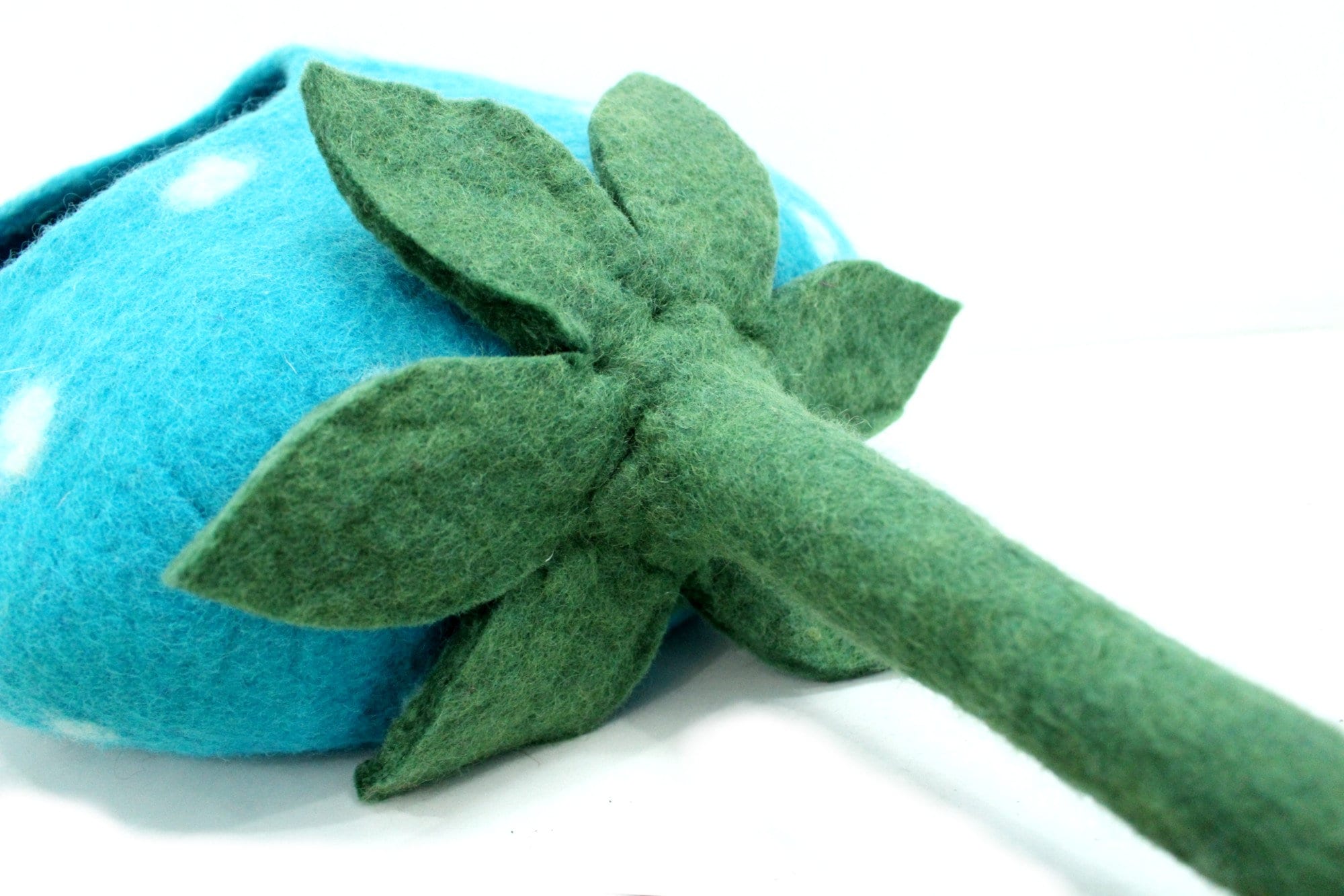 Handmade Felt Cat Cave – Blue Strawberry Pet House