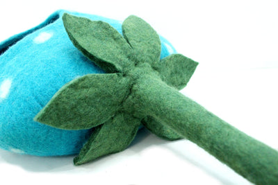 Handmade Felt Cat Cave – Blue Strawberry Pet House