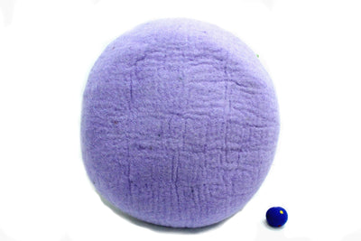 Handmade Felted Wool Cat Cave – Purple Fairy Toadstool Kitty House