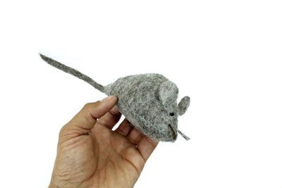 3 pcs - Felted Handmade Pet Toys - Cat Toy - Felt Mouse - Mouse For Your Pets - Felt Cat Teaser- From Nepal