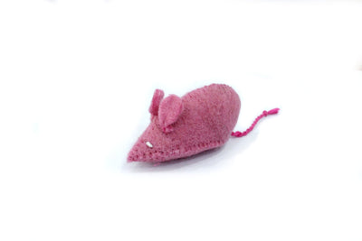 3 pcs Felted Mouse  - Felted Cat Teaser - Felt Mouse -  For Your Pets - Handmade From Pure Wool - Interactive Play Toy - From Nepal