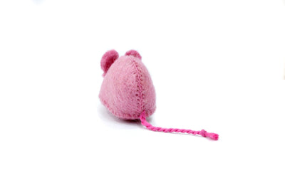 3 pcs Felted Mouse  - Felted Cat Teaser - Felt Mouse -  For Your Pets - Handmade From Pure Wool - Interactive Play Toy - From Nepal