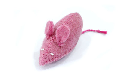 3 pcs Felted Mouse  - Felted Cat Teaser - Felt Mouse -  For Your Pets - Handmade From Pure Wool - Interactive Play Toy - From Nepal