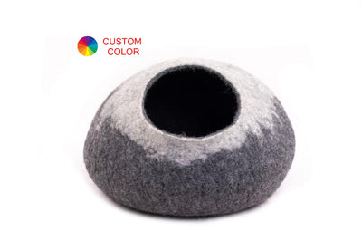 Felt Cat Cave - Handmade Felted Wool Cat Bed - Eco-Friendly Pet  Furniture