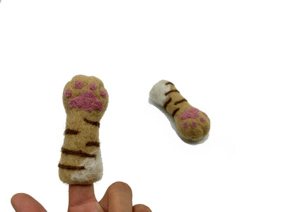 Felt Cat Paws - Soft And Durable Pet Toys - Felt Brown Paw -  Cat Paw Play Toy - Gift For Your Cats  - Set Of 2