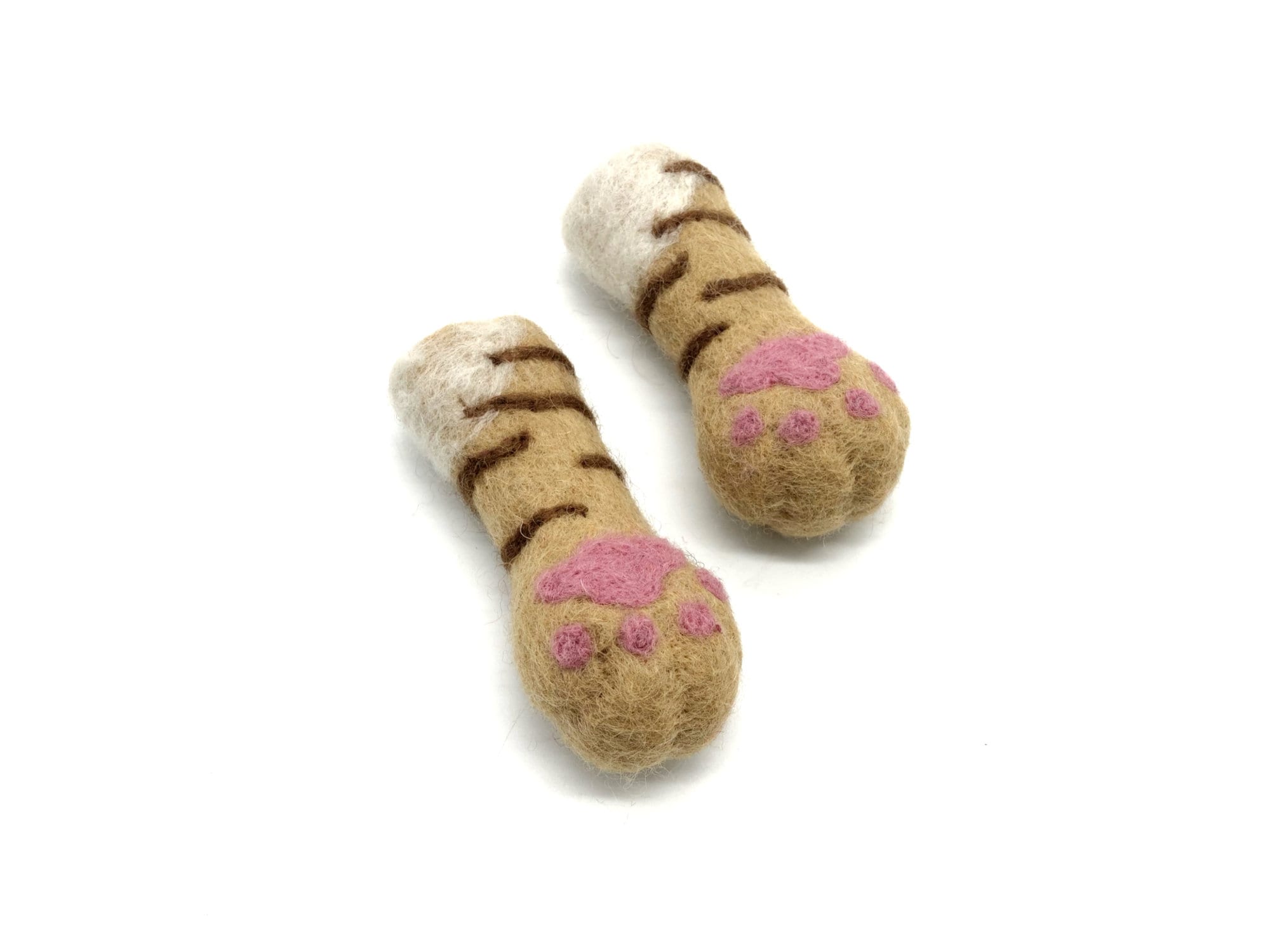 Felt Cat Paws - Soft And Durable Pet Toys - Felt Brown Paw -  Cat Paw Play Toy - Gift For Your Cats  - Set Of 2