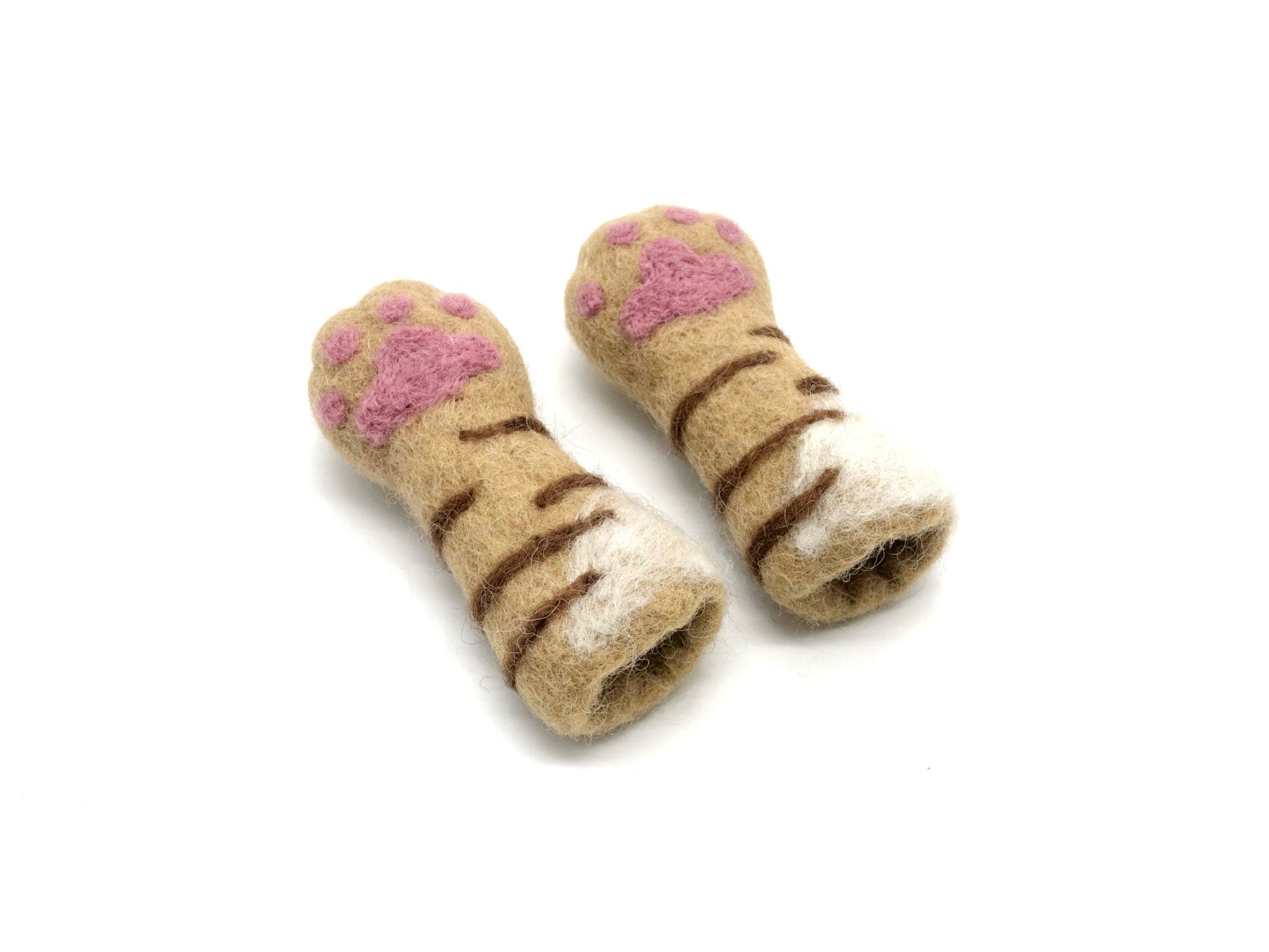 Felt Cat Paws - Soft And Durable Pet Toys - Felt Brown Paw -  Cat Paw Play Toy - Gift For Your Cats  - Set Of 2