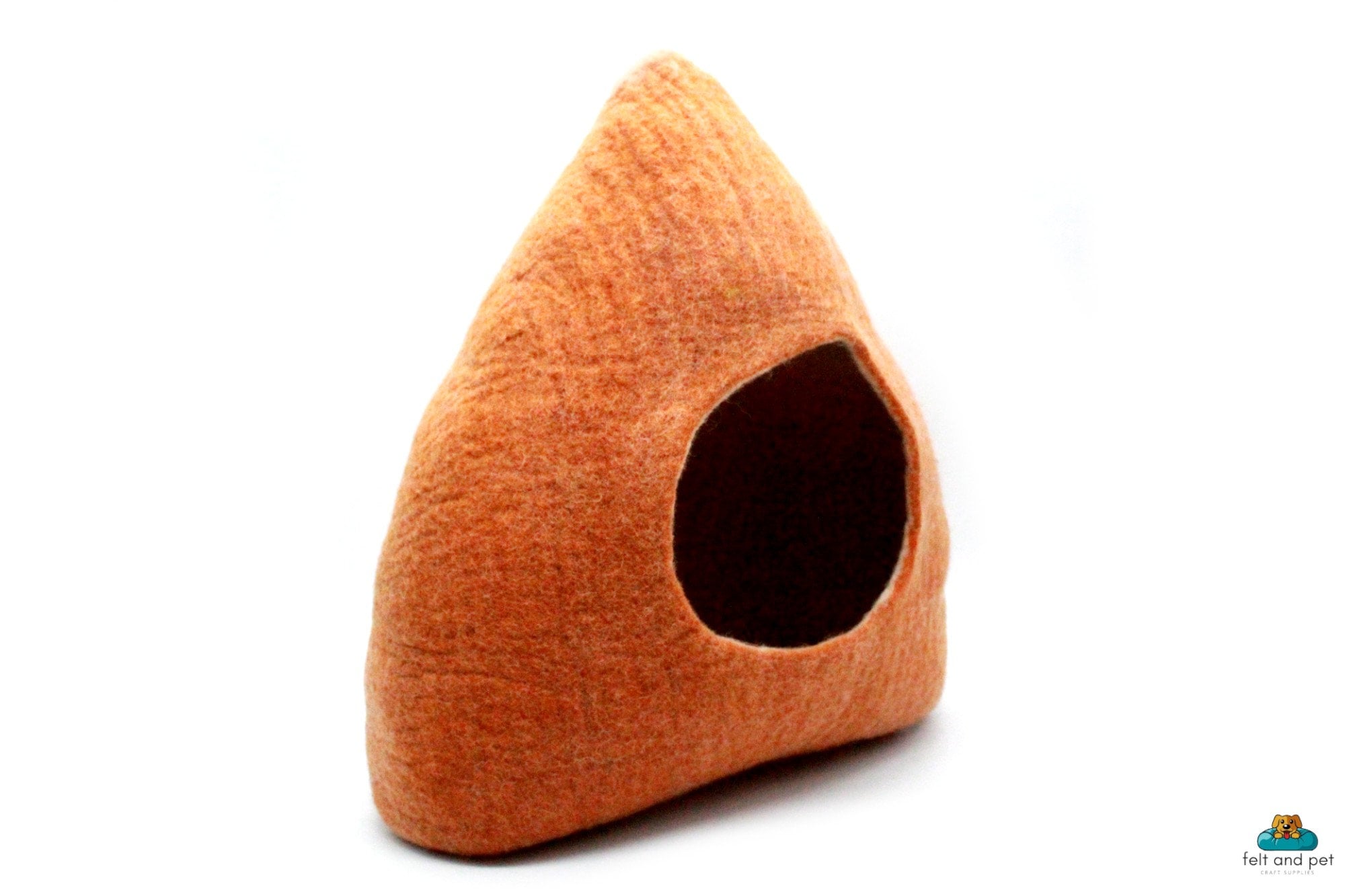 Orange Wool Cat Bed| Modern Cat Furniture: Handmade Using 100% Pure Wool | Perfect Gift For Pet Lovers | Pet Furniture