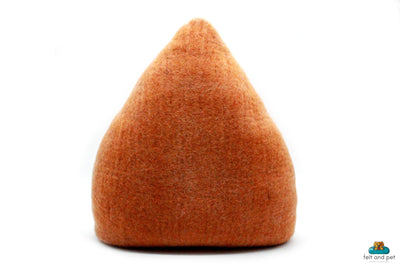 Orange Wool Cat Bed| Modern Cat Furniture: Handmade Using 100% Pure Wool | Perfect Gift For Pet Lovers | Pet Furniture
