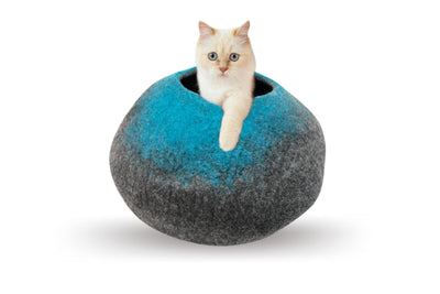 Felted Wool Ombre Cat Caves - Pet Bed - Cat Nap Cocoon - Gift For Your Pet -  Choose Your Own