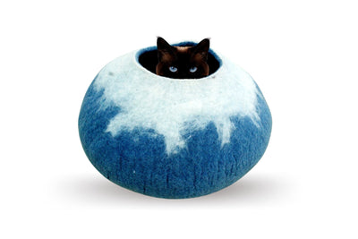 Felted Wool Ombre Cat Caves - Pet Bed - Cat Nap Cocoon - Gift For Your Pet -  Choose Your Own