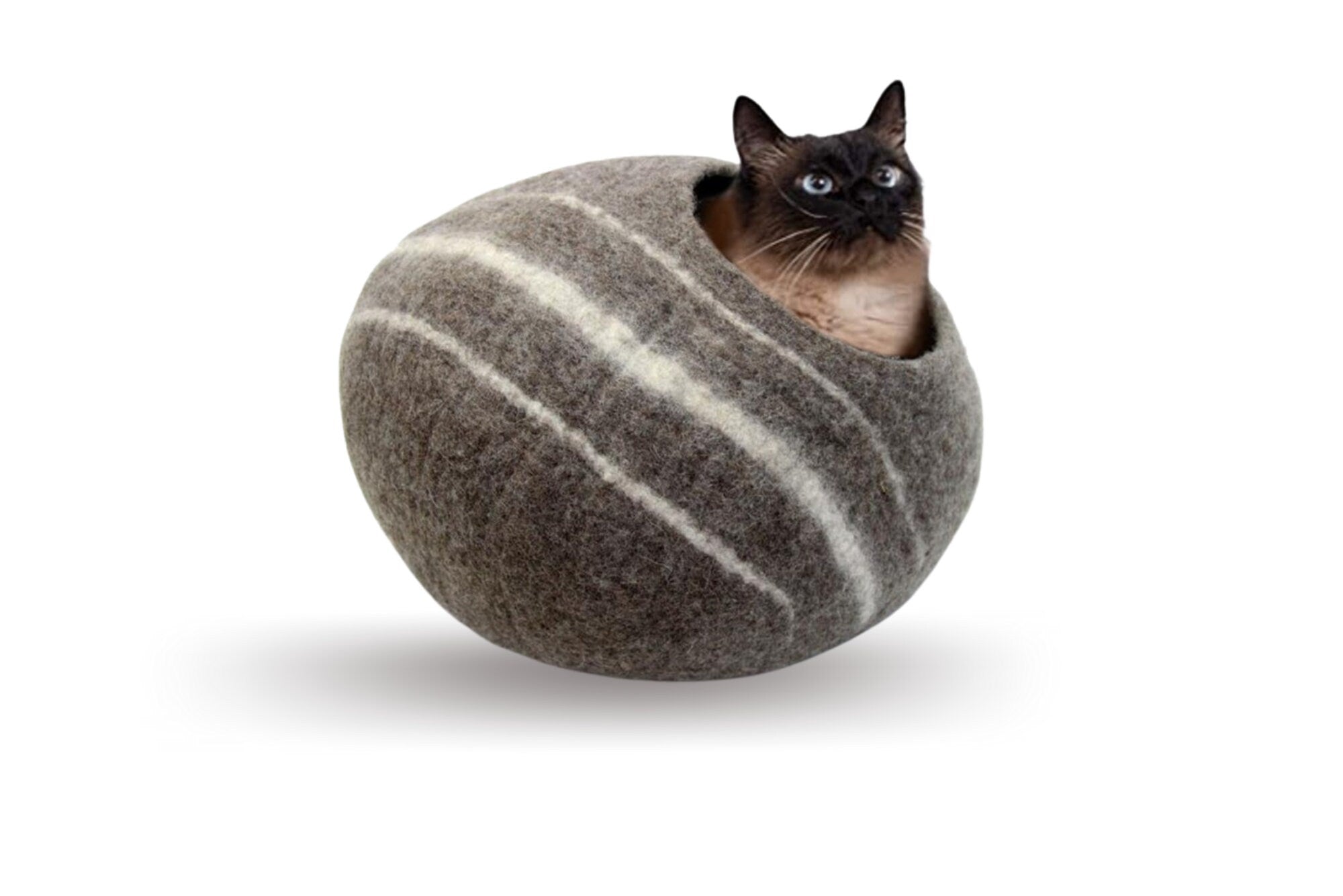 Organic Wool Felt Cat Caves - Felt Pet Bed - Wool Bed For Pets - No Harmful Chemicals - Handmade Cat Cave - Choose Your Own - Gifts