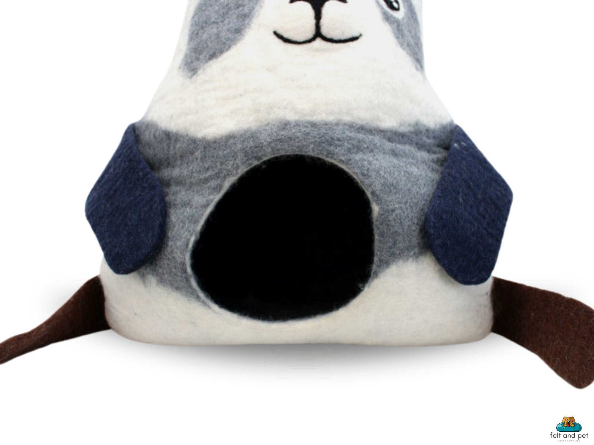 Felt Cat Cave – Handmade Panda Design Pet Bed