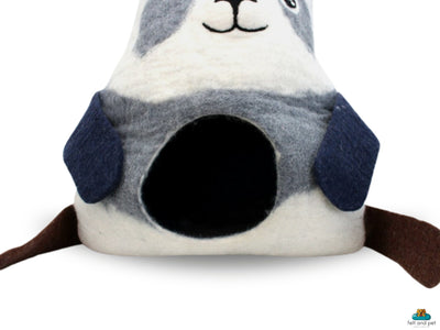 Felt Cat Cave – Handmade Panda Design Pet Bed