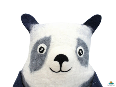 Felt Cat Cave – Handmade Panda Design Pet Bed