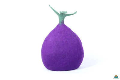 Purple Plum Radish Cat Cave - Handmade Felted Kitten House - Pet Bed - Kitty Bed - Wool Pet Cave - Modern Cat Furniture