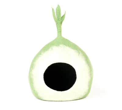 Cozy Radish Felt Cat Cave - Handmade Felt Hide way For Pets - Cat Furniture - Soft & Durable - Gifts, Behind WC  11, in front WC 01,