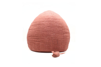 Rose Pink Cat Bed- Wool Cat House Made Using 100% Pure & Natural Wool- Premium Wool Pet Bed - Soft and Cozy Pet Bed