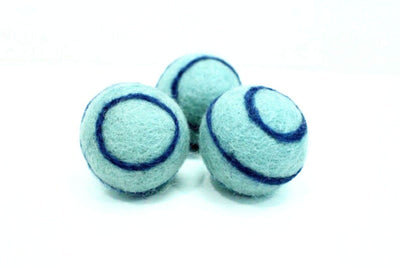 Handmade Wool Cat Toys, Needle Felted Swirl, Set of 10