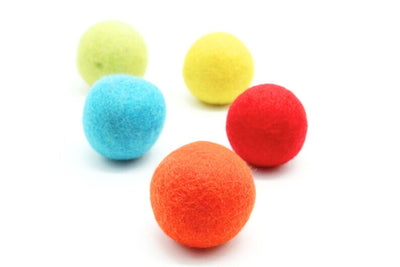 Set Of 10, 100% Natural Wool Cat Toy- Eco-friendly, Non Toxic Cat Toys - Wool Pet Product - Play Ornament