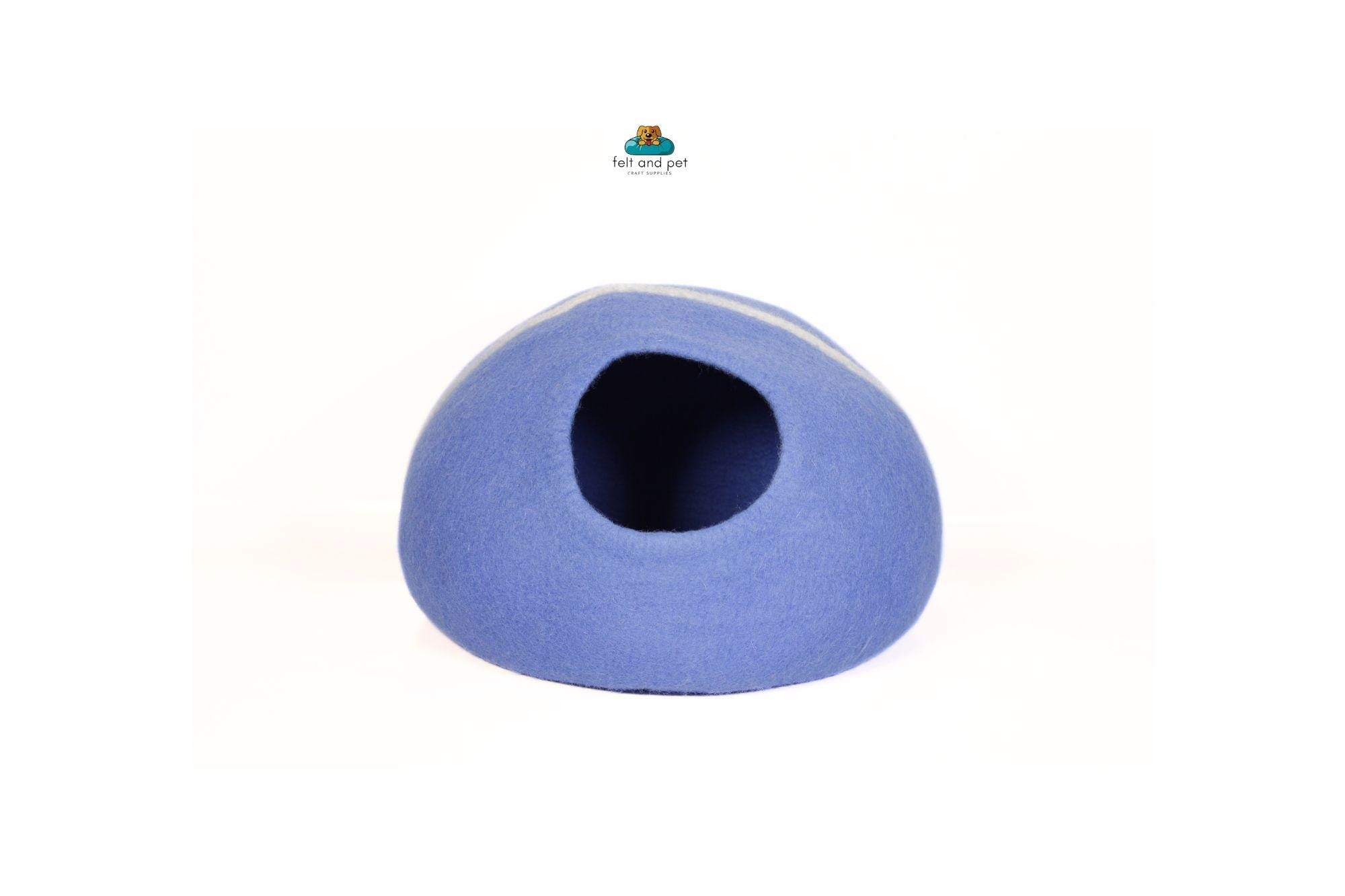 Felt Cat Cave - Wool Felted Pet Bed- Warm & Cozy Kitty House- Handmade Cozy Snuggle Place  For Your Pet