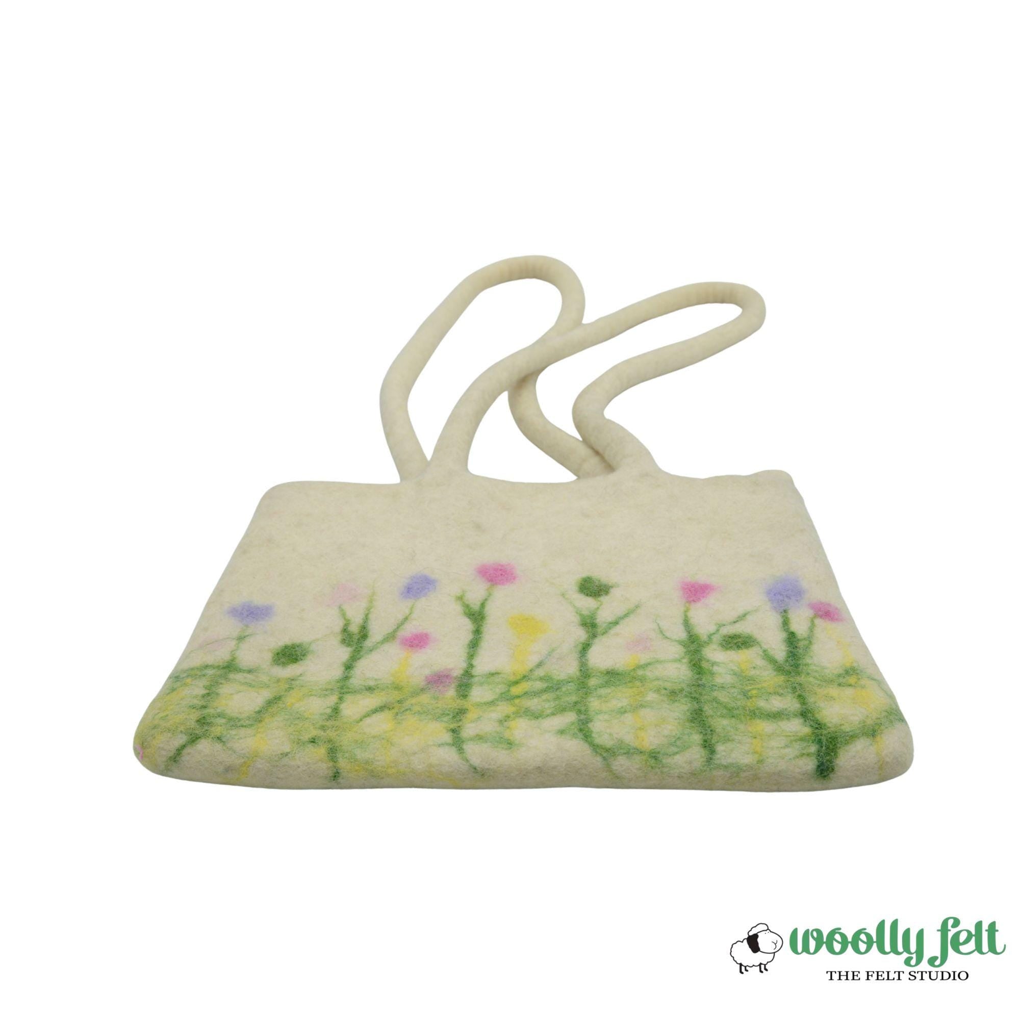 Handmade Floral Felt Tote Bag
