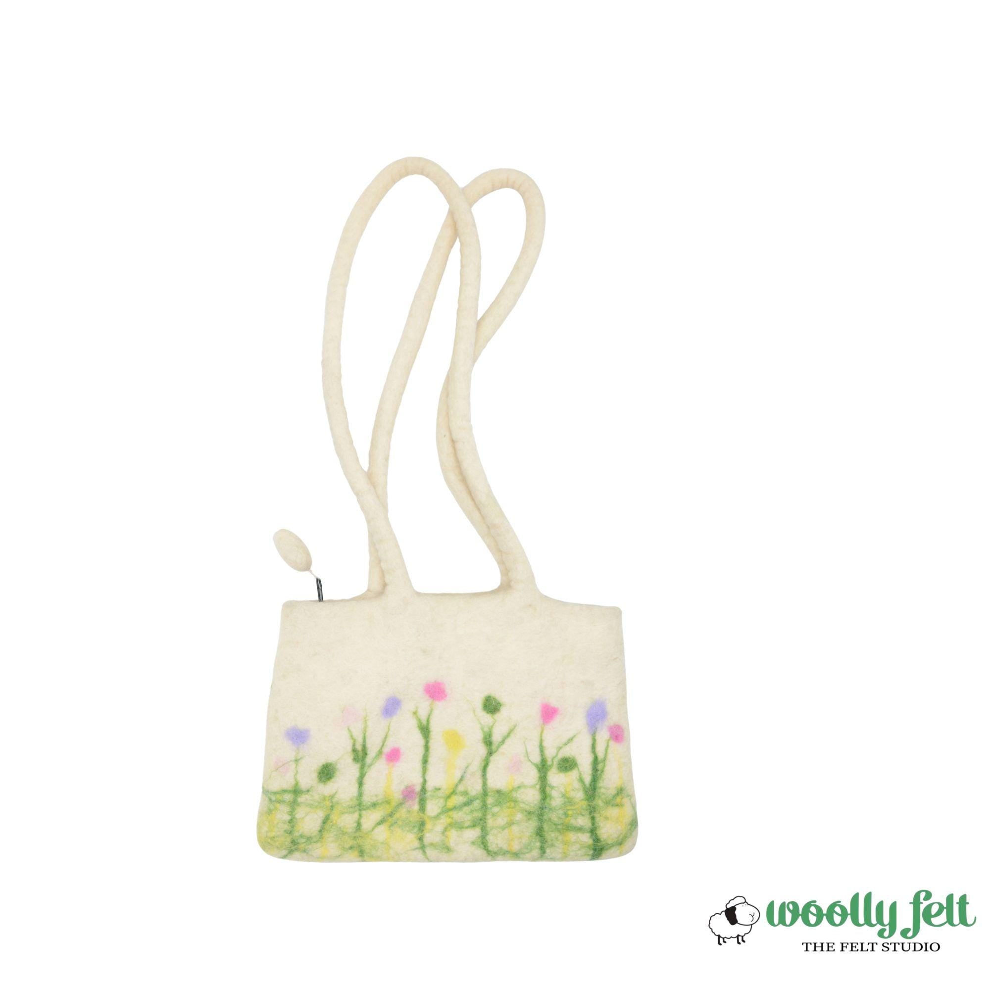 Handmade Floral Felt Tote Bag