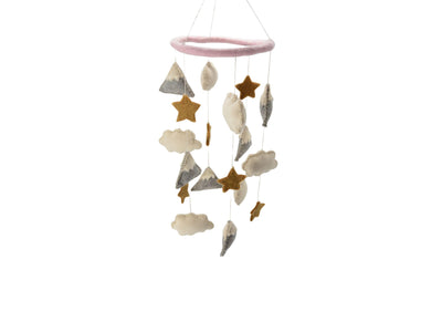 Mountain Clouds Stars Nursery Decor