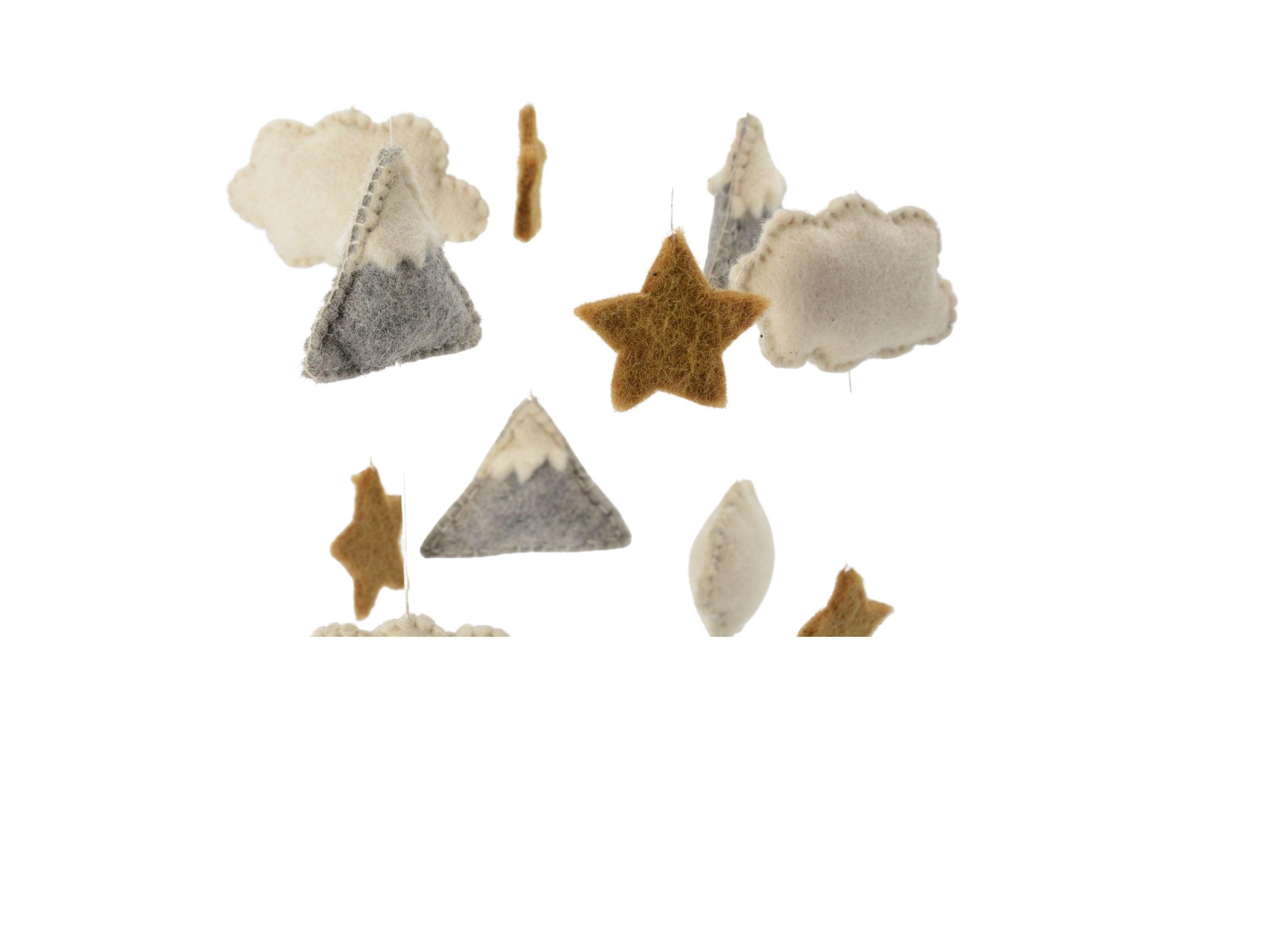 Mountain Clouds Stars Nursery Decor