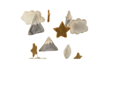 Mountain Clouds Stars Nursery Decor