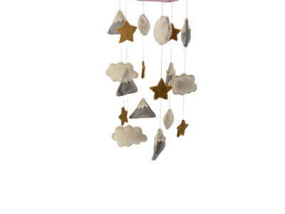 Mountain Clouds Stars Nursery Decor