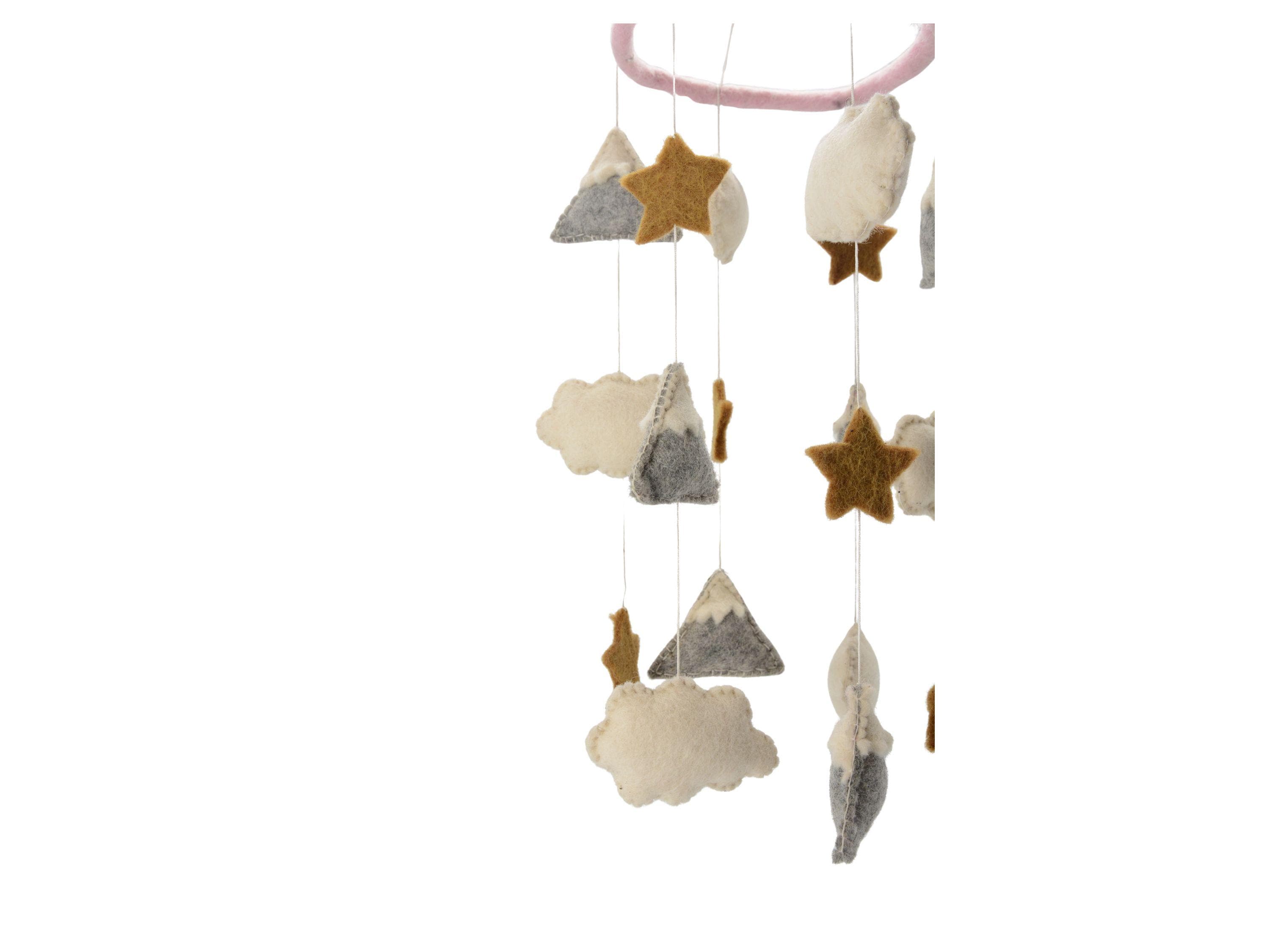 Mountain Clouds Stars Nursery Decor