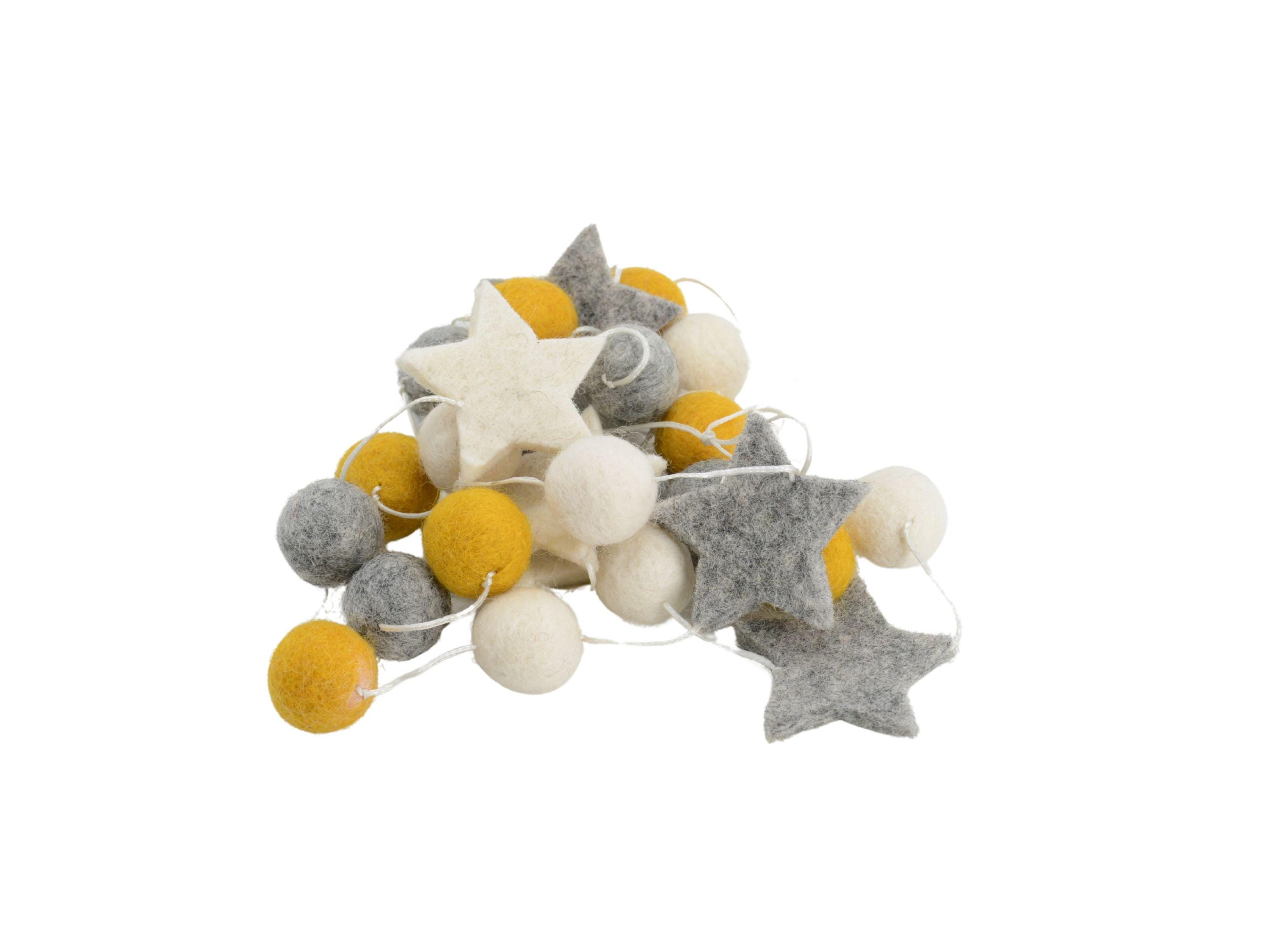 Neutral Felt Star Garland