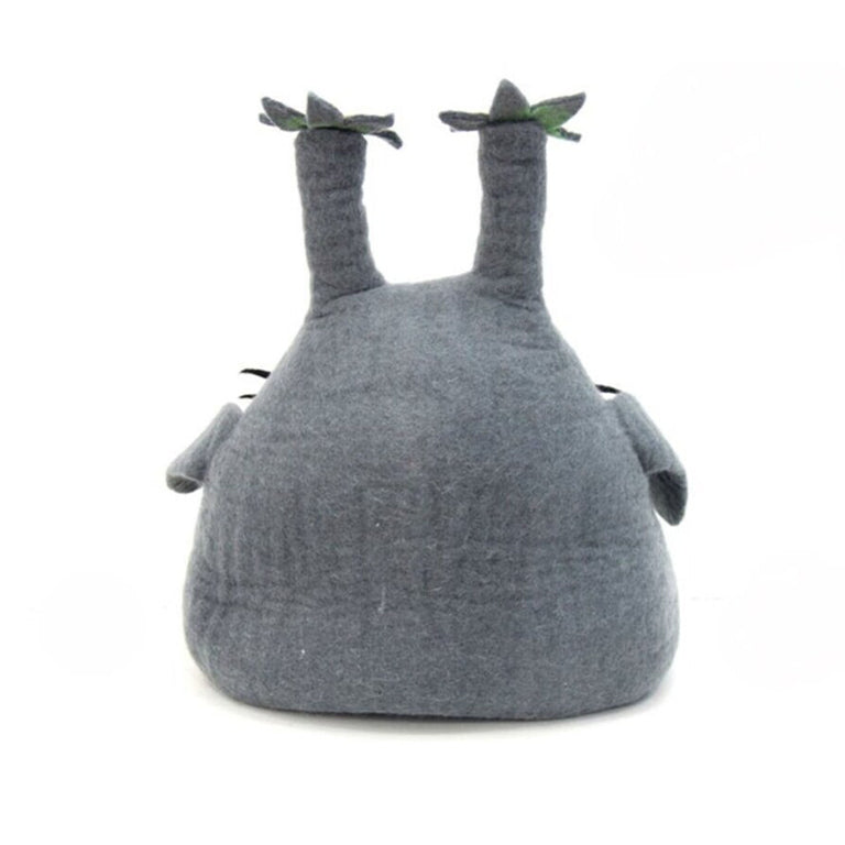 Panier en feutre Totoro pour chat, fait main en laine