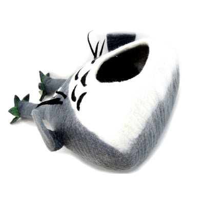Panier en feutre Totoro pour chat, fait main en laine